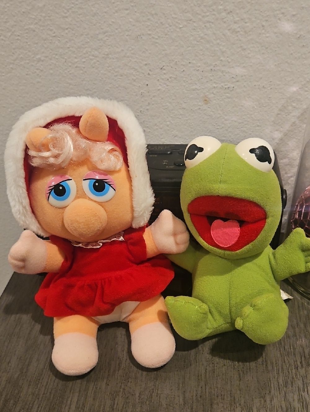 Vintage 1987 Reserved Plush Pair  Kermit The Frog And Miss Piggy Plush Lot.
